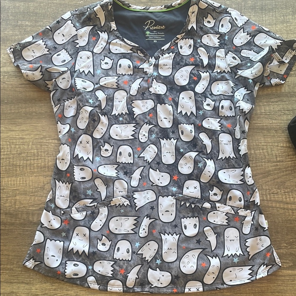 Ghost (Halloween) Scrub Top